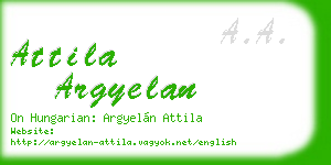 attila argyelan business card